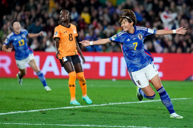 japans-hinata-miyazawa-reacts-after-scoring-her-teams-first-goal-during-the-womens-world-cup-group-c-soccer-match-between-zambia-and-japan-in-hamilton-new-zealand-saturday-july-22-2023-ap-pho