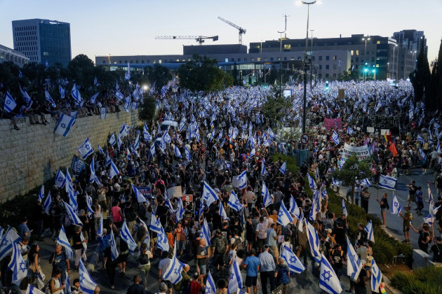israelis-protest-against-prime-minister-benjamin-netanyahus-judicial-overhaul-plan-outside-the-parliament-in-jerusalem-sunday-july-23-2023-the-protest-came-as-lawmakers-were-debating-the-plan-ahe