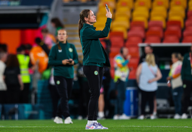 heather-payne-inspects-the-pitch-ahead-of-the-game