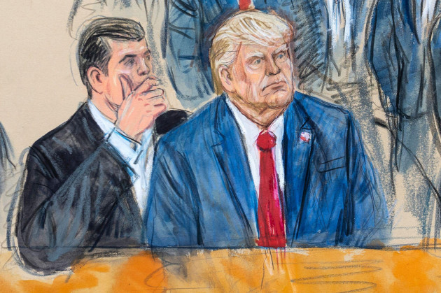 this-artist-sketch-depicts-former-president-donald-trump-right-conferring-with-defense-lawyer-todd-blanche-left-during-his-appearance-at-the-federal-courthouse-in-washington-thursday-aug-3-202