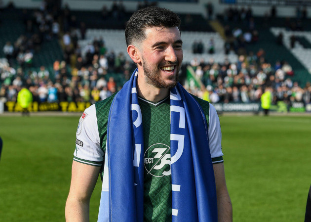 finn-azaz-18-of-plymouth-argyle-celebrates-promotion-to-championship-at-full-time-during-the-sky-bet-league-1-match-plymouth-argyle-vs-burton-albion-at-home-park-plymouth-united-kingdom-29th-apr