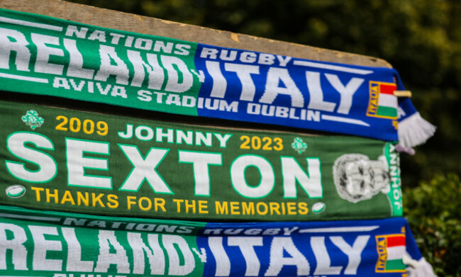 a-view-of-match-day-scarfs-ahead-of-he-game