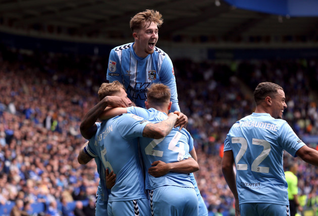 coventry-citys-kyle-mcfadzean-celebrates-scoring-their-sides-first-goal-of-the-game-with-team-mates-during-the-sky-bet-championship-match-at-the-king-power-stadium-leicester-picture-date-sunday-a