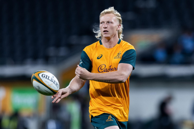 sydney-australia-15-july-2023-carter-gordon-of-wallabies-warms-up-during-the-rugby-championship-match-between-australia-and-argentina-at-commbank-stadium-on-july-15-2023-in-sydney-australia-cre