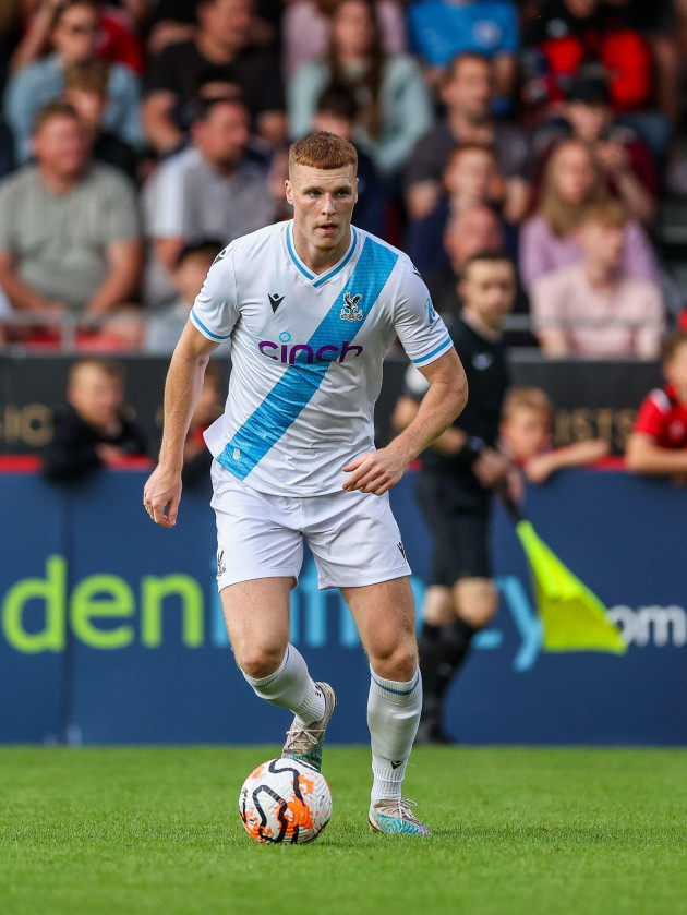 crystal-palaces-jake-obrien-in-action-during-the-pre-season-friendly-match-at-broadfield-stadium-crawley-picture-date-wednesday-july-19-2023