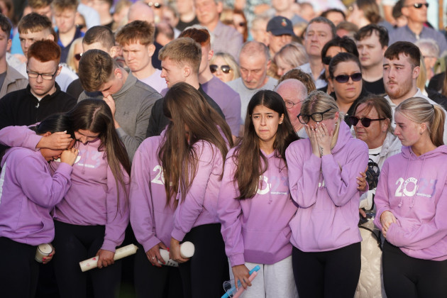 pupils-from-the-class-of-2023-from-clonmel-presentation-secondary-school-attend-a-vigil-in-kickham-plaza-co-tipperary-in-memory-of-luke-mcsweeney-24-his-18-year-old-sister-grace-mcsweeney-zoey-c