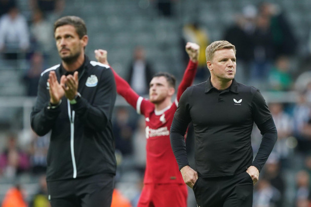 newcastle-united-manager-eddie-howe-looks-dejected-following-the-premier-league-match-at-st-james-park-newcastle-upon-tyne-picture-date-sunday-august-27-2023