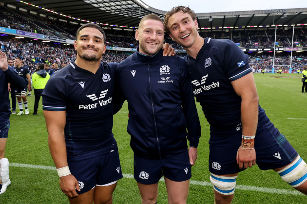 sione-tuipulotu-finn-russell-and-jamie-ritchie-celebrate-after-the-game-on-their-send-off-before-the-world-cup