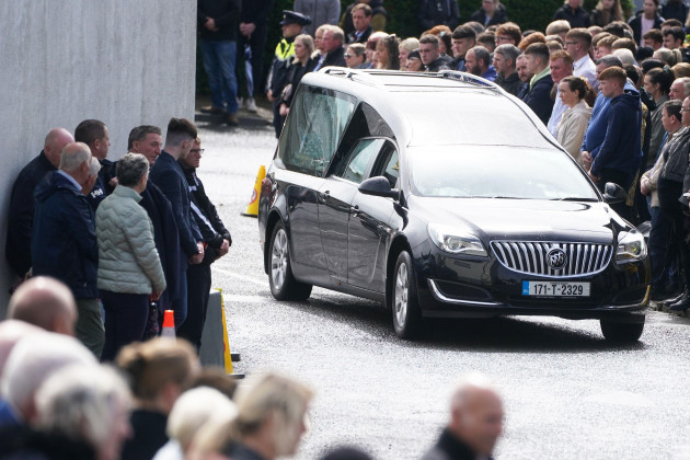 the-hearse-carrying-the-coffin-of-nicole-murphy-arrives-at-st-john-the-baptist-church-in-kilcash-near-clonmel-co-tipperary-ahead-of-her-funeral-picture-date-thursday-august-31-2023