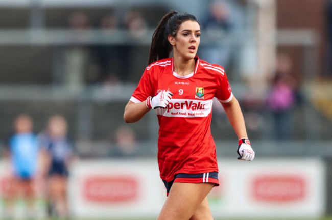 february-6th-2023-cork-ireland-erika-oshea-of-cork-at-the-ladies-gaelic-football-national-league-cork-3-15-24-dublin-4-13-25