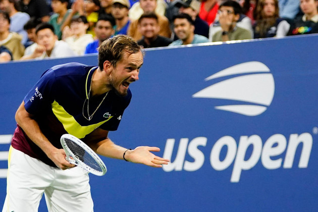 daniil-medvedev-of-russia-reacts-during-a-match-against-christopher-oconnell-of-australia-at-the-second-round-of-the-u-s-open-tennis-championships-friday-sept-1-2023-in-new-york-ap-photo
