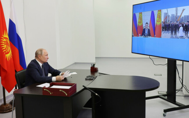 russian-president-vladimir-putin-attends-a-ceremony-to-launch-the-construction-of-three-russian-language-secondary-schools-in-kyrgyzstan-with-the-participation-of-kyrgyz-president-sadyr-japarov-via-a