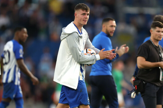 brighton-and-hove-albions-evan-ferguson-with-the-match-ball-after-scoring-a-hat-trick-in-the-premier-league-match-at-the-amex-brighton-and-hove-picture-date-saturday-september-2-2023