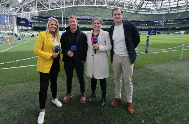 RTE-TV Jackie Hurley Gerry Flannery Fiona Coughlan y Jamie Heaslip