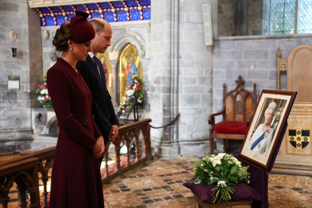 the-prince-and-princess-of-wales-attend-a-service-at-st-davids-cathedral-haverfordwest-pembrokeshire-west-wales-where-they-will-commemorate-the-life-of-the-late-queen-elizabeth-ii-marking-the-one