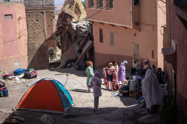 corrects-name-of-village-people-affected-by-an-earthquake-camp-outside-their-homes-in-moulay-brahim-village-near-marrakech-morocco-saturday-sept-9-2023-a-rare-powerful-earthquake-struck-moroc