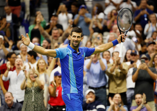 flushing-meadow-united-states-10th-sep-2023-novak-djokovic-of-serbia-reacts-after-winning-a-point-in-the-second-set-against-daniil-medvedev-of-russia-in-the-mens-final-match-in-arthur-ashe-stadiu