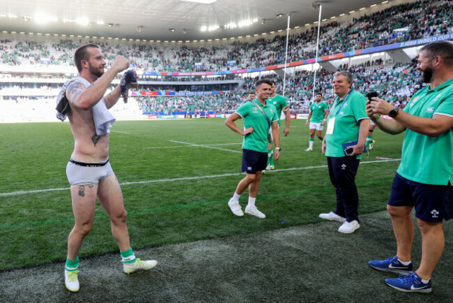 mack-hansen-and-head-coach-andy-farrell-after-the-game