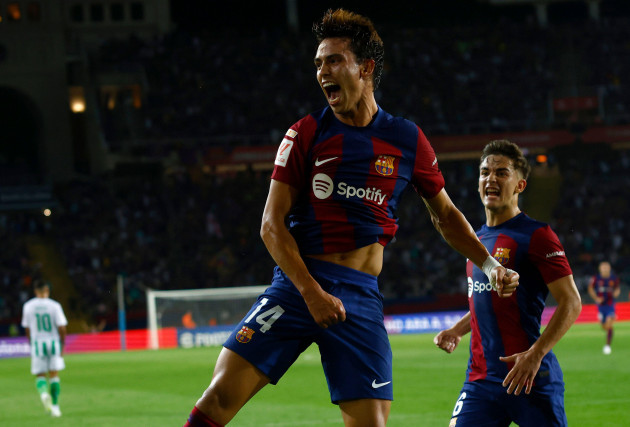 barcelonas-joao-felix-celebrates-after-scoring-his-sides-first-goal-during-a-spanish-la-liga-soccer-match-between-barcelona-and-betis-at-the-olympic-stadium-of-montjuic-in-barcelona-spain-saturday