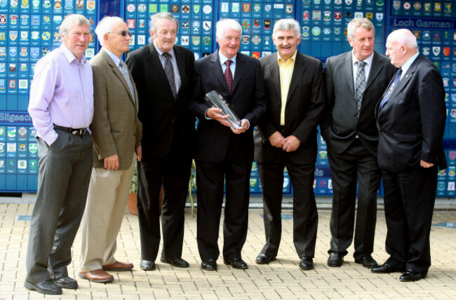 billy-morgan-with-donie-osullivan-peter-nolan-jimmy-keaveney-mick-odwyer-frank-mcguigan-and-paddy-doherty