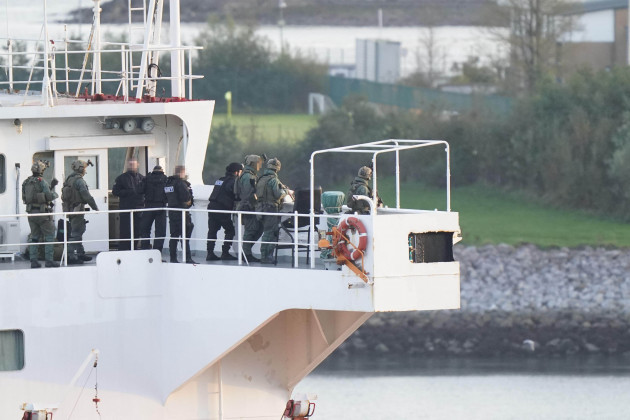 military-personnel-onboard-a-cargo-vessel-named-mv-matthew-whilst-its-escorted-into-cobh-in-cork-by-the-irish-navy-after-a-significant-quantity-of-suspected-drugs-were-found-onboard-three-men-have-b