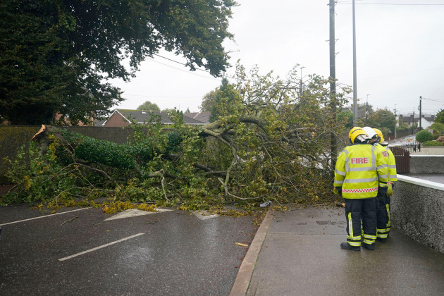 emergency-services-at-the-scene-of-a-fallen-tree-near-blackrock-in-cork-weather-warnings-will-come-into-force-as-the-uk-and-ireland-brace-for-the-arrival-of-storm-agnes-which-will-bring-damaging-win