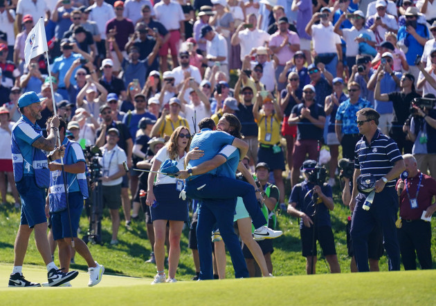 team-europes-rory-mcilroy-and-tommy-fleetwood-celebrate-winning-their-foursomes-match-on-day-one-of-the-44th-ryder-cup-at-the-marco-simone-golf-and-country-club-rome-italy-ahead-of-the-2023-ryder