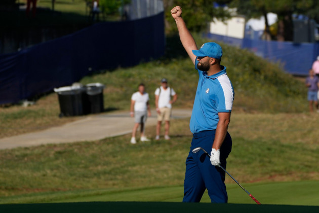 europes-jon-rahm-celebrates-on-the-10th-green-during-his-morning-foursome-match-at-the-ryder-cup-golf-tournament-at-the-marco-simone-golf-club-in-guidonia-montecelio-italy-friday-sept-29-2023