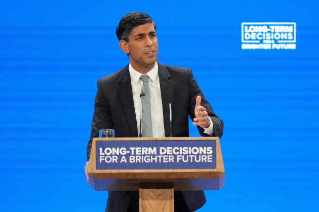 prime-minister-rishi-sunak-delivers-his-keynote-speech-at-the-conservative-party-annual-conference-at-manchester-central-convention-complex-picture-date-wednesday-october-4-2023