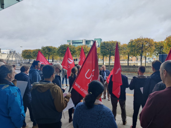 Tom Fitzgerald addressing workers long