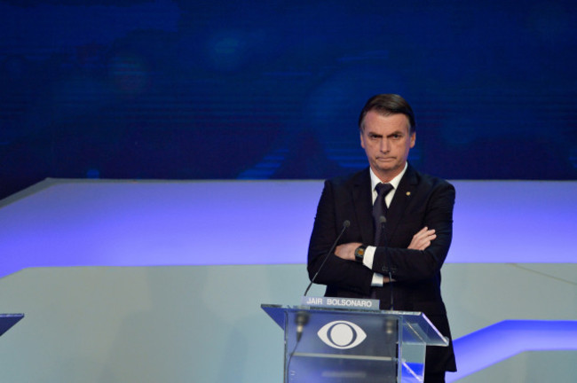 sao-paulo-brazil-on-august-9-2018-brazilian-presidential-candidate-jair-bolsonaro-psl-speaks-during-the-first-presidential-debate-ahead-of-the-october-7-general-election-at-bandeirantes-televi