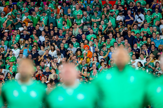 a-view-of-ireland-fans-in-the-stands-during-the-national-anthems