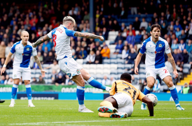 blackburn-rovers-sammie-szmodics-scores-their-sides-first-goal-of-the-game-during-the-sky-bet-championship-match-at-ewood-park-blackburn-picture-date-sunday-october-1-2023
