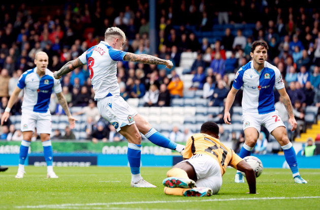 blackburn-rovers-sammie-szmodics-scores-their-sides-first-goal-of-the-game-during-the-sky-bet-championship-match-at-ewood-park-blackburn-picture-date-sunday-october-1-2023