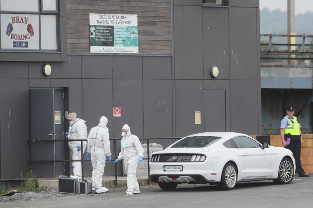editors-note-number-plate-pixellated-by-pa-picture-desk-forensic-investigators-at-the-bray-boxing-club-bray-co-wicklow-where-three-people-were-shot-this-morning