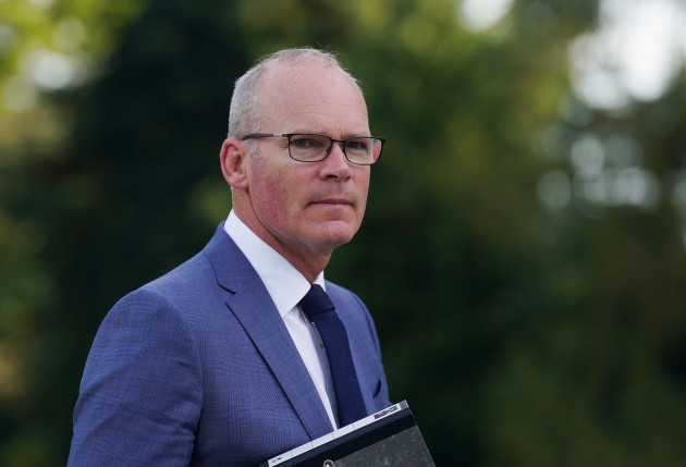 minister-for-enterprise-trade-and-employment-simon-coveney-arriving-for-a-cabinet-meeting-in-avondale-house-co-wicklow-minister-coveney-has-said-the-community-is-broken-after-the-death-of-an-eig