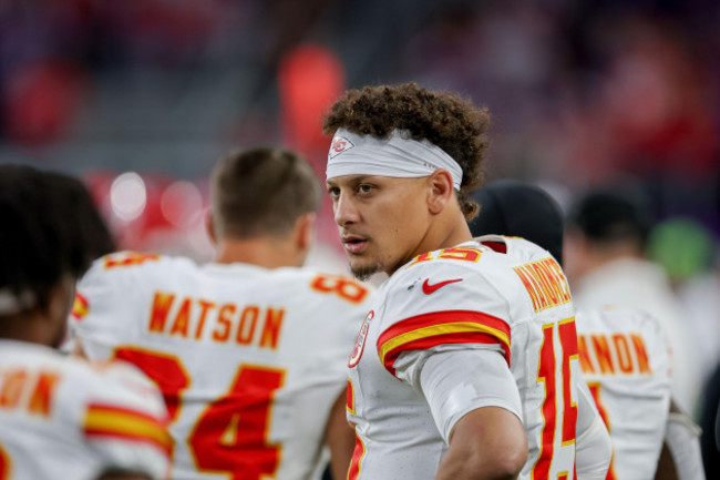 kansas-city-chiefs-quarterback-patrick-mahomes-15-on-the-sideline-during-the-second-half-of-an-nfl-football-game-against-the-minnesota-vikings-sunday-oct-8-2023-in-minneapolis-ap-photostacy-b