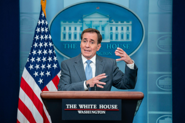 national-security-council-spokesman-john-kirby-speaks-during-a-briefing-at-the-white-house-thursday-oct-12-2023-in-washington-ap-photoevan-vucci