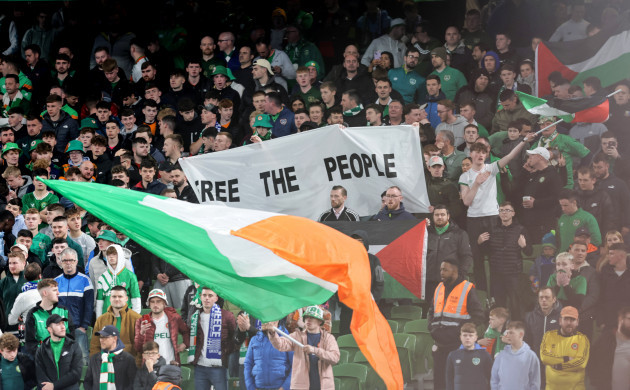 a-view-of-republic-of-ireland-fans-with-a-palestinian-flag