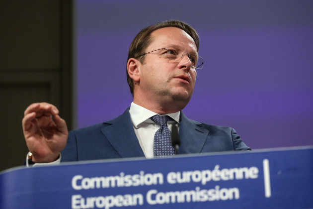 brussels-brussels-capital-region-belgium-17th-june-2022-european-commissioner-for-neighbourhood-and-enlargement-oliver-varhelyi-at-a-press-conference-on-the-eu-membership-application-by-ukraine