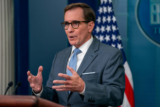 washington-vereinigte-staaten-12th-oct-2023-national-security-council-coordinator-for-strategic-communications-john-kirby-speaks-at-the-white-house-press-briefing-in-washington-dc-on-thursday-oc