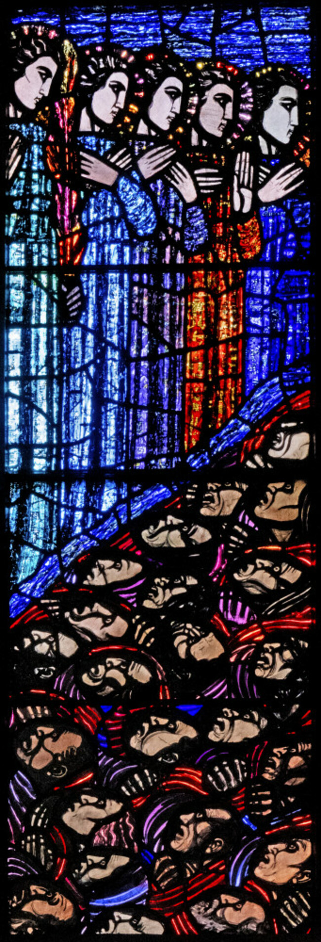 Michael Healy, Detail of angels above the damned in The Last Judgement, (1939–40), St Brendan's Cathedral, Loughrea, Co. Galway (photograph, Jozef Vrtiel)