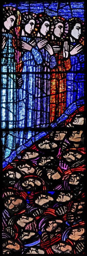 Michael Healy, Detail of angels above the damned in The Last Judgement, (1939–40), St Brendan's Cathedral, Loughrea, Co. Galway (photograph, Jozef Vrtiel)
