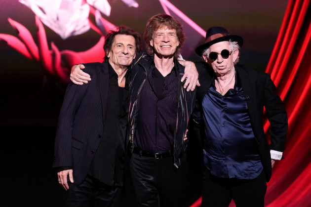 ronnie-wood-from-left-mick-jagger-and-keith-richards-pose-for-photographers-at-the-press-conference-for-the-launch-of-the-new-rolling-stones-album-hackney-diamonds-on-wednesday-sept-6-2023-in