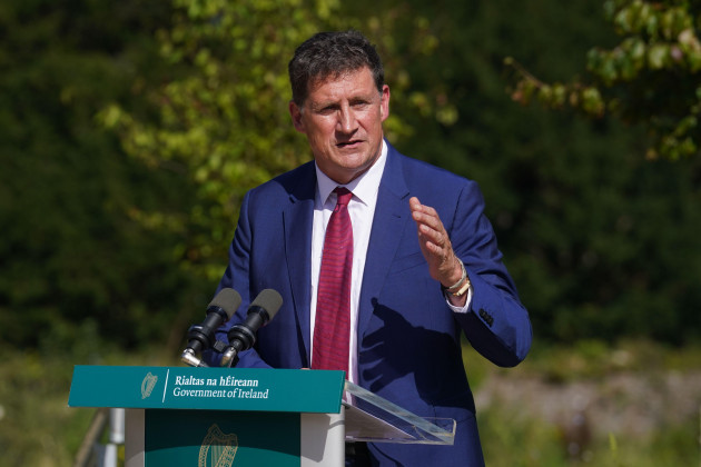 transport-minister-eamon-ryan-speaking-to-the-media-following-a-cabinet-meeting-at-avondale-house-co-wicklow-picture-date-wednesday-september-6-2023