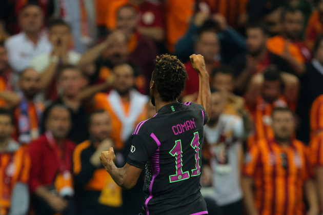 bayerns-kingsley-coman-celebrates-after-scoring-against-galatasaray-during-a-champions-league-group-a-soccer-match-between-galatasaray-and-bayern-munich-in-istanbul-tuesday-oct-24-2023-ap-photo