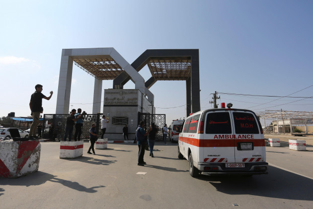 palestinian-ambulances-with-people-wounded-in-the-israeli-bombing-of-the-gaza-strip-arrive-at-the-border-crossing-with-egypt-on-wednesday-nov-1-2023-ap-photohatem-ali