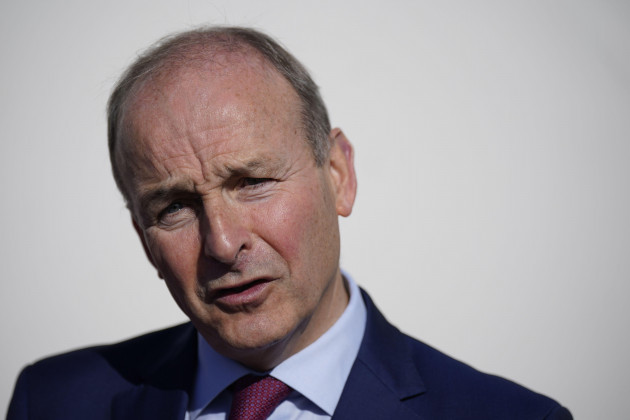 tanaiste-micheal-martin-speaking-to-the-media-on-the-situation-in-the-middle-east-during-the-officially-opening-of-the-joe-and-helen-otoole-community-nursing-unit-in-tuam-co-galway-picture-date-mo