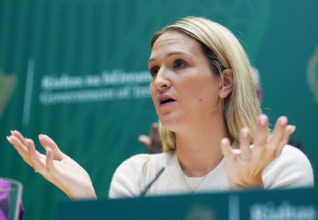 minister-for-justice-helen-mcentee-during-a-budget-2024-press-conference-at-government-buildings-in-dublin-picture-date-wednesday-october-11-2023