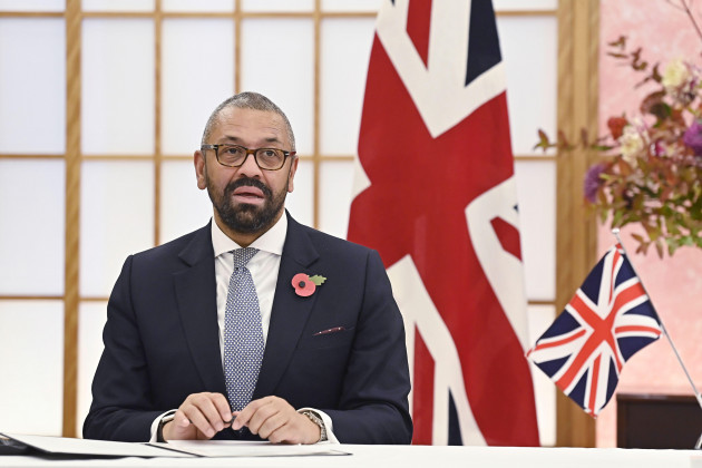 britains-foreign-secretary-james-cleverly-speaks-during-an-event-of-signing-a-memorandum-of-understanding-with-japans-foreign-minister-yoko-kamikawa-in-tokyo-tuesday-nov-7-2023-david-mareuilp
